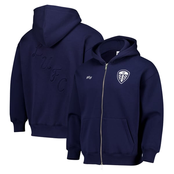 Худи на молнии Leeds United x Art of Deboss Navy (Unisex)