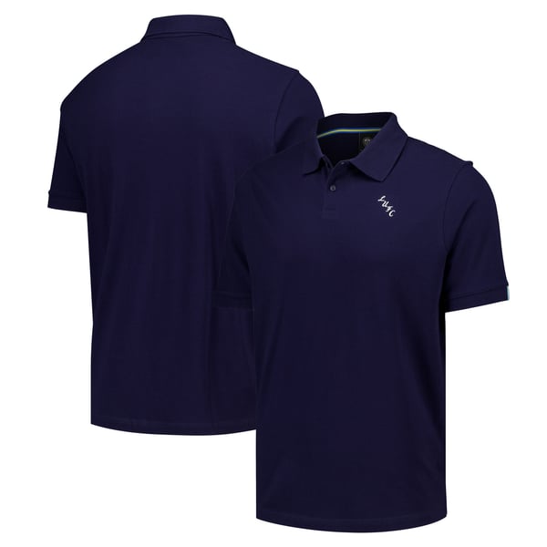 Leeds United Essentials Polo Shirt - Maritime Blue - Mens