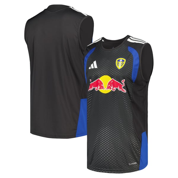 Leeds United adidas Training Sleeveless Jersey - Dark Grey