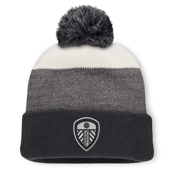 Шапка с помпоном Leeds United Set Cuff Dark Grey (Unisex)