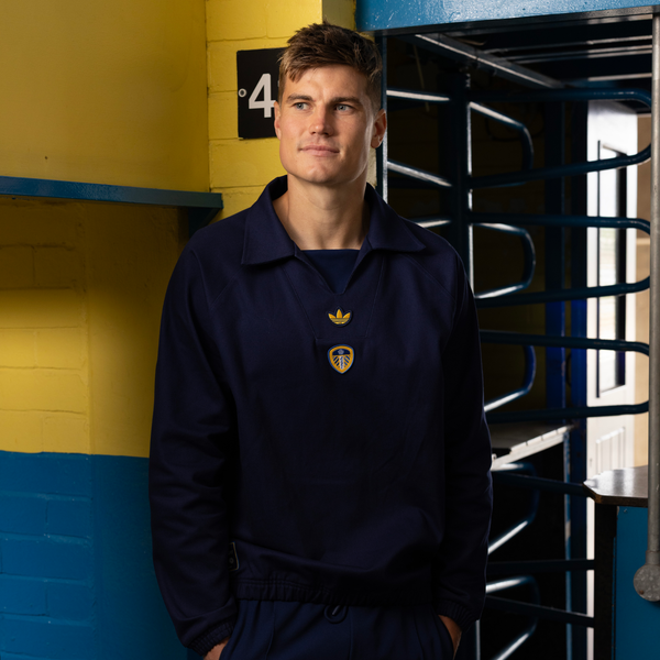 Leeds United adidas Icon Drill Top - Dark Blue
