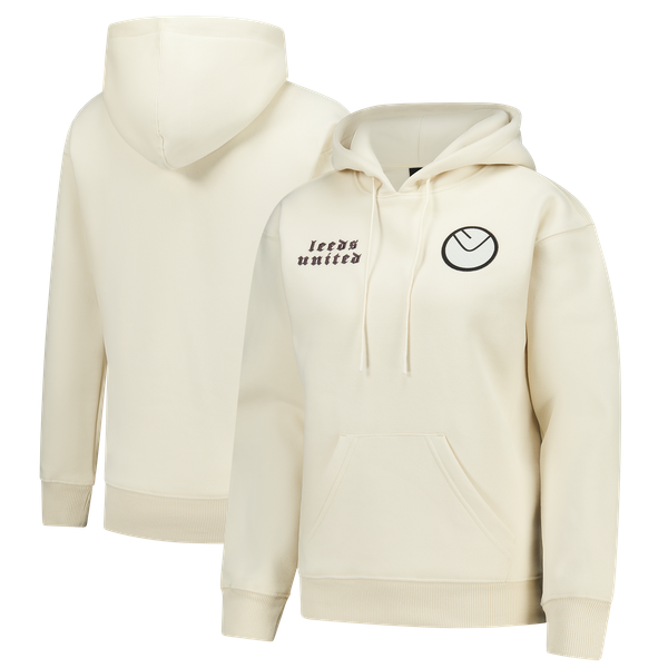 Leeds United Elements Super Soft Fleece Pullover Hoodie - Whitecap Grey - Mens