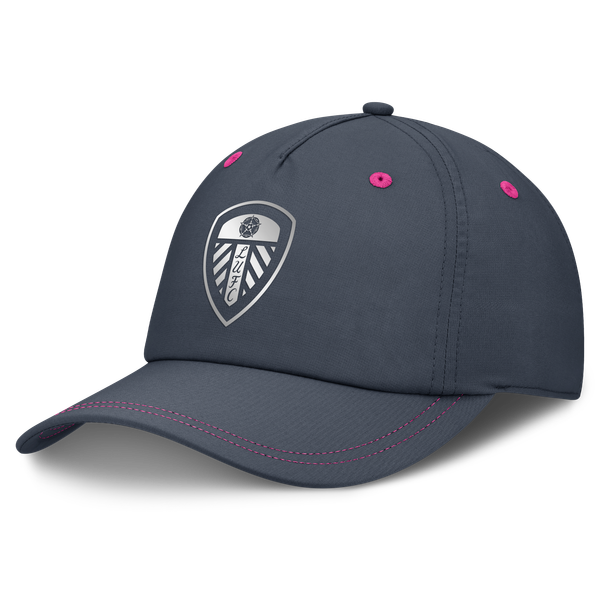 Leeds United Diverge Unstructured Adjustable 5 Panel Cap - Grey - Unisex