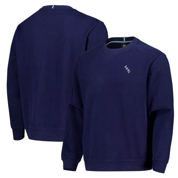 Leeds United Essentials Crew Sweatshirt - Maritime Blue - Mens