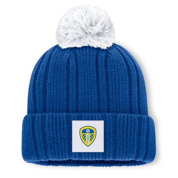 Шапка с помпоном Leeds United Runway Cuff Blue (Unisex)