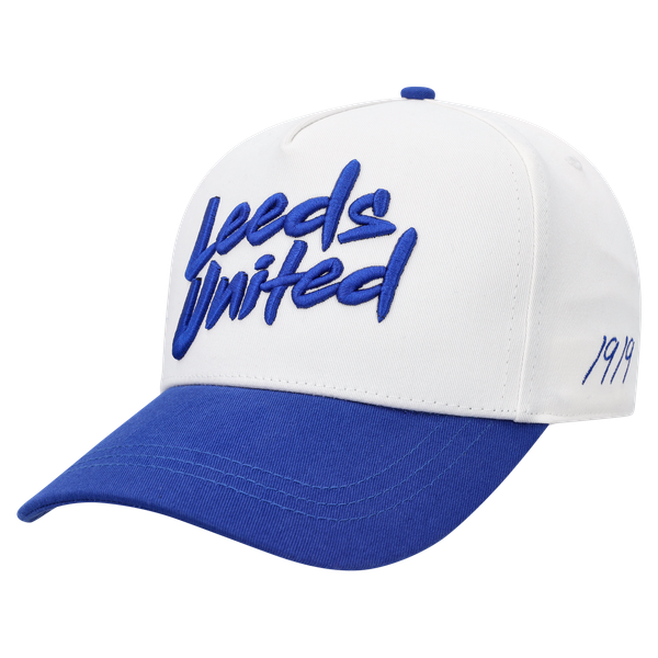 Leeds United Fresh Ego Embroidered Trucker - White/Blue - Unisex