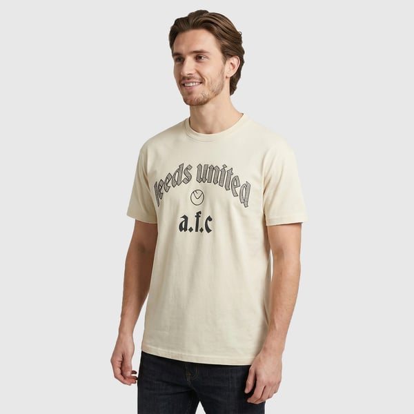Leeds United Elements Super Soft Short Sleeve T-Shirt - Whitecap Grey - Mens