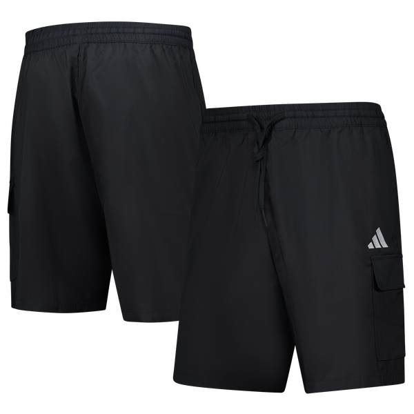 Leeds United adidas Cargo Shorts - Black
