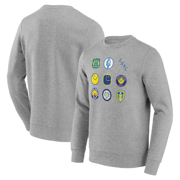 Свитшот Leeds United History Of Crests Graphic Sports Grey (Mens)