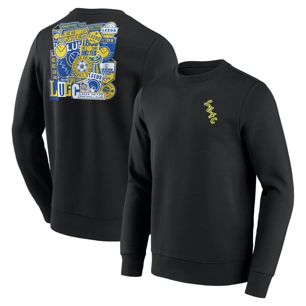 Свитшот Leeds United Sticker Graphic Black (Mens)