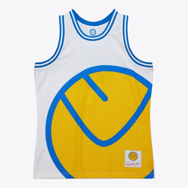 Billy Bremner Leeds United Mitchell & Ness White Smiley Swingman Jersey