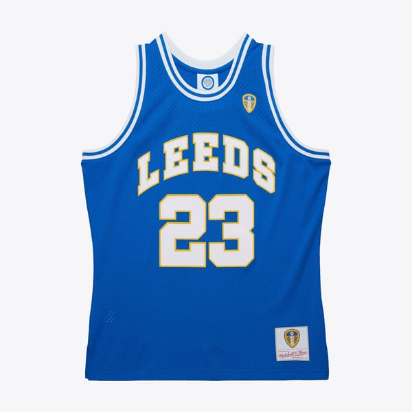 Джерси Leeds United Mitchell & Ness Blue Number 23 Swingman