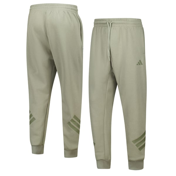 Leeds United adidas Futura Icons 3 Stripe Pants - Green