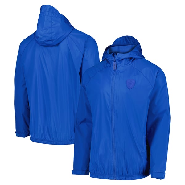 Leeds United Essentials Adult Jacket - Blue - Mens