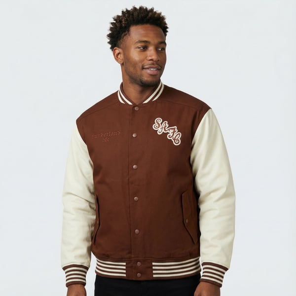 Sunderland Elements Varsity Jacket - Cappucino - Mens