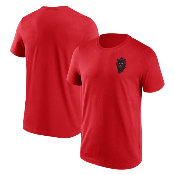 Sunderland Black Cat Crest Graphic T-Shirt - Red - Mens