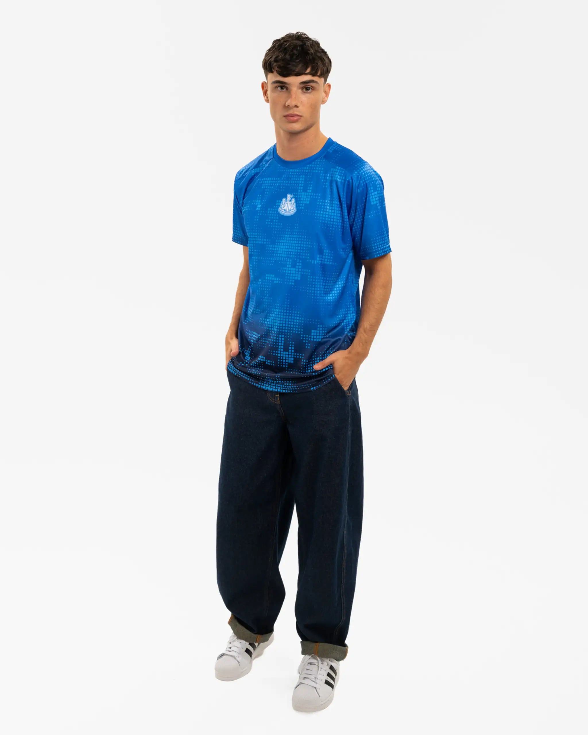 Мужская футболка Newcastle United Black & Blue Ombre Crest