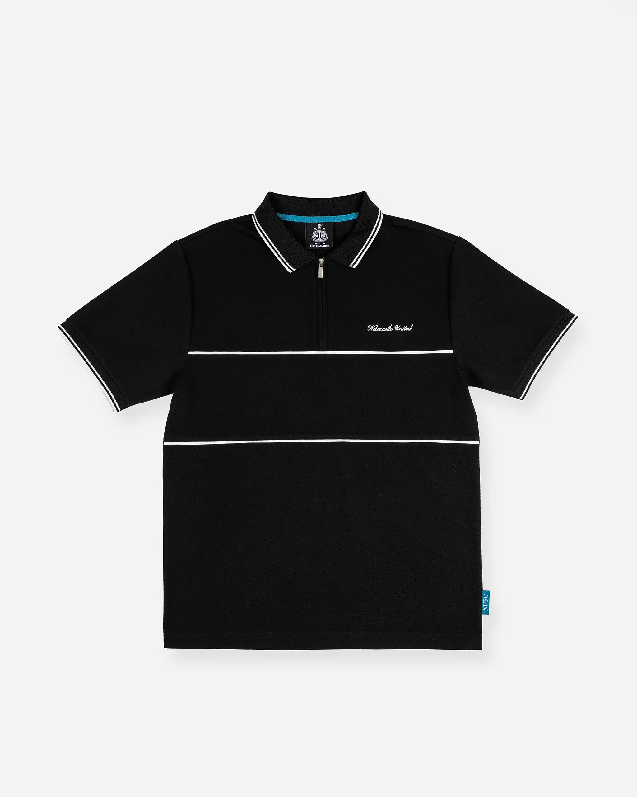 Мужская футболка Newcastle United Black Polo with Panel Detailing
