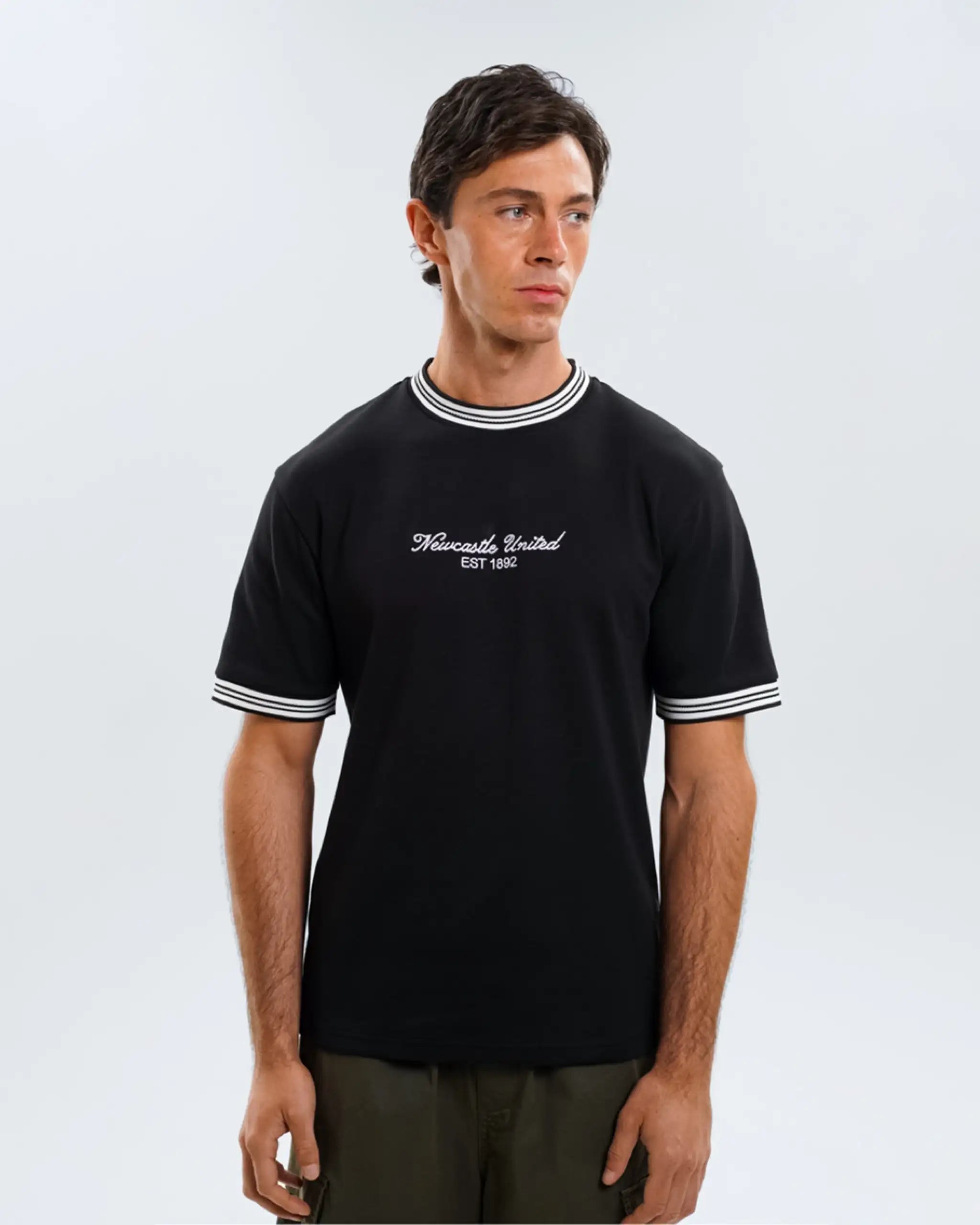 Мужская футболка Newcastle United Black Waffle Ribbed
