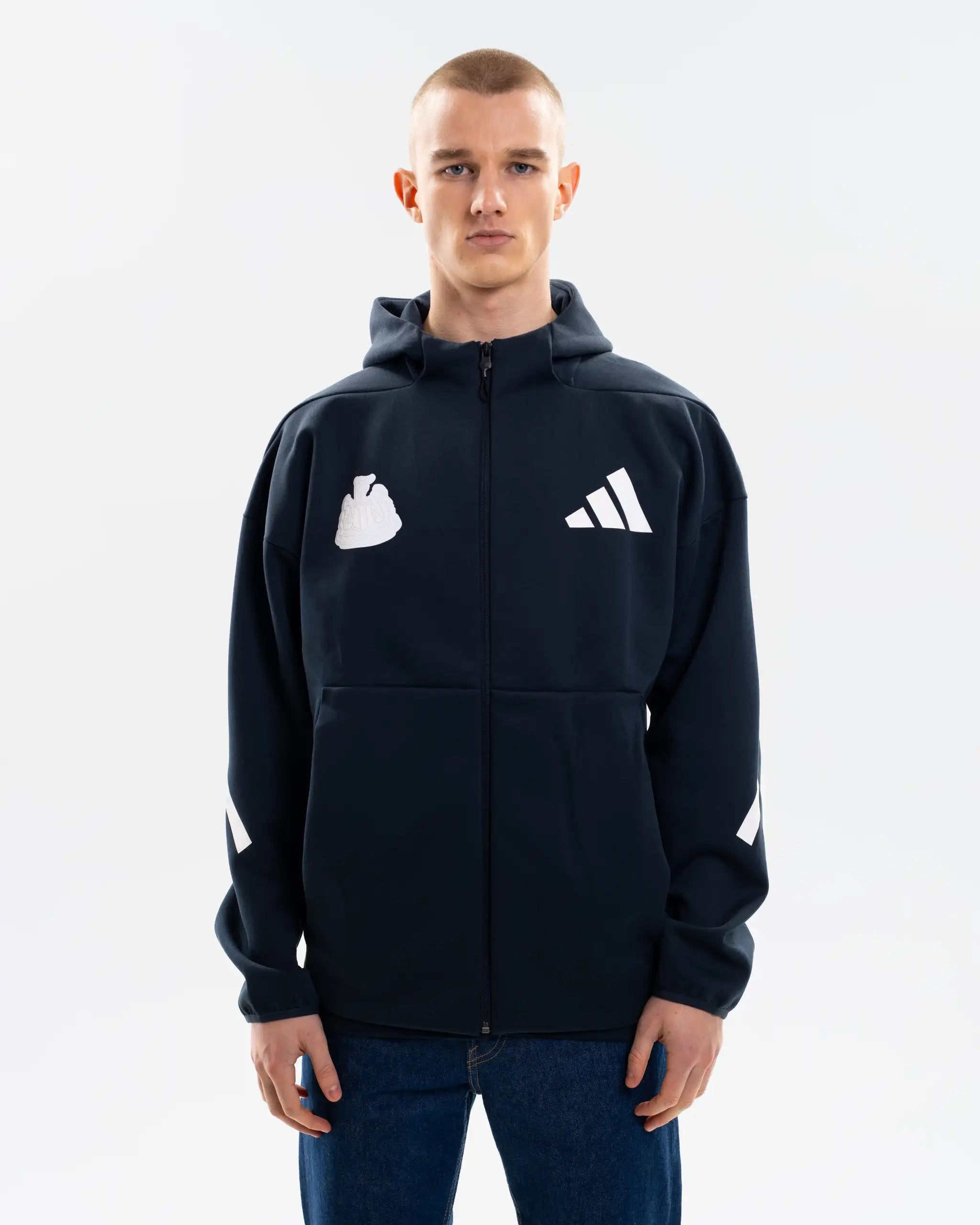 Мужское худи на молнии Newcastle United adidas Z.N.E Navy