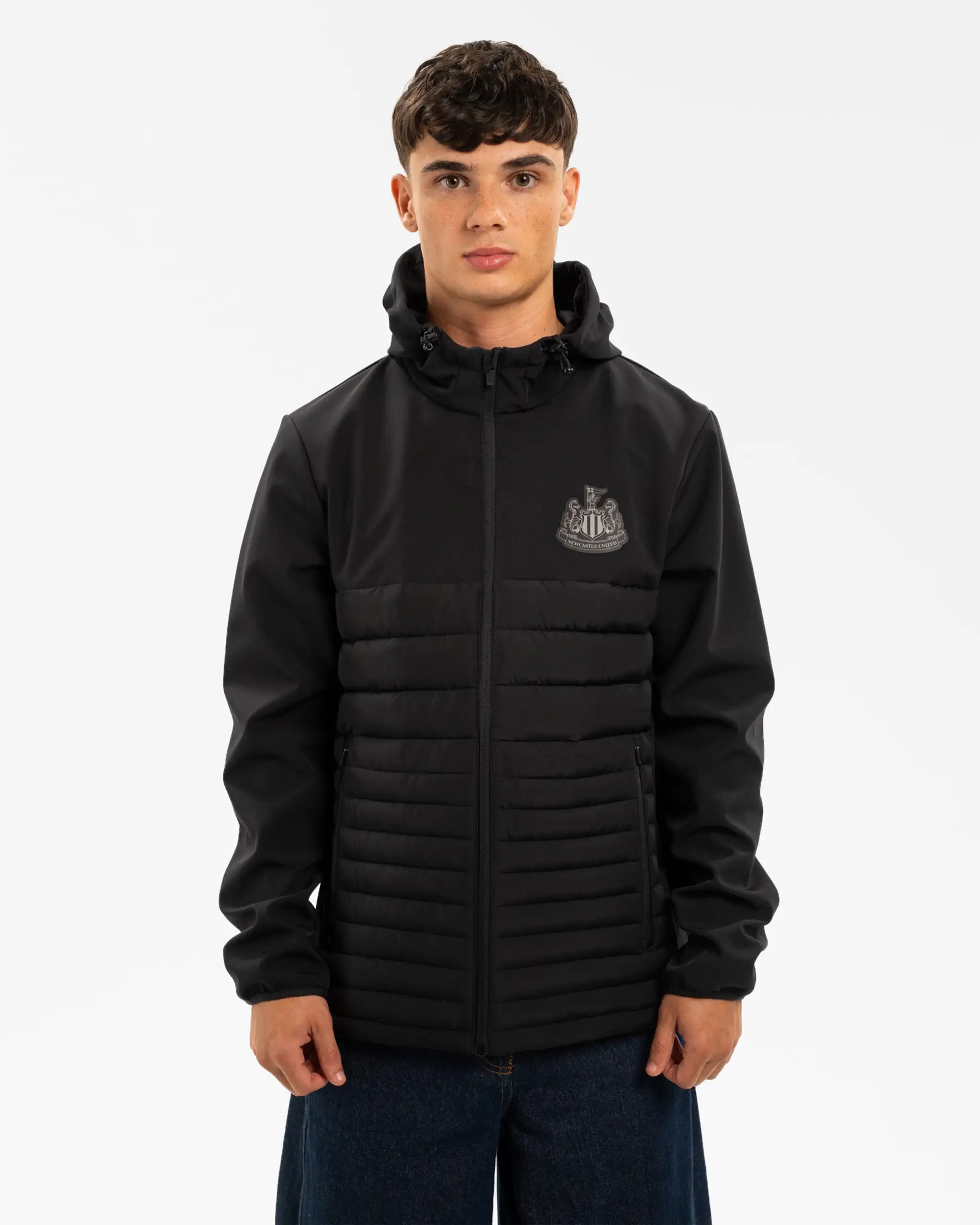 Куртка с капюшоном Newcastle United Black Hybrid