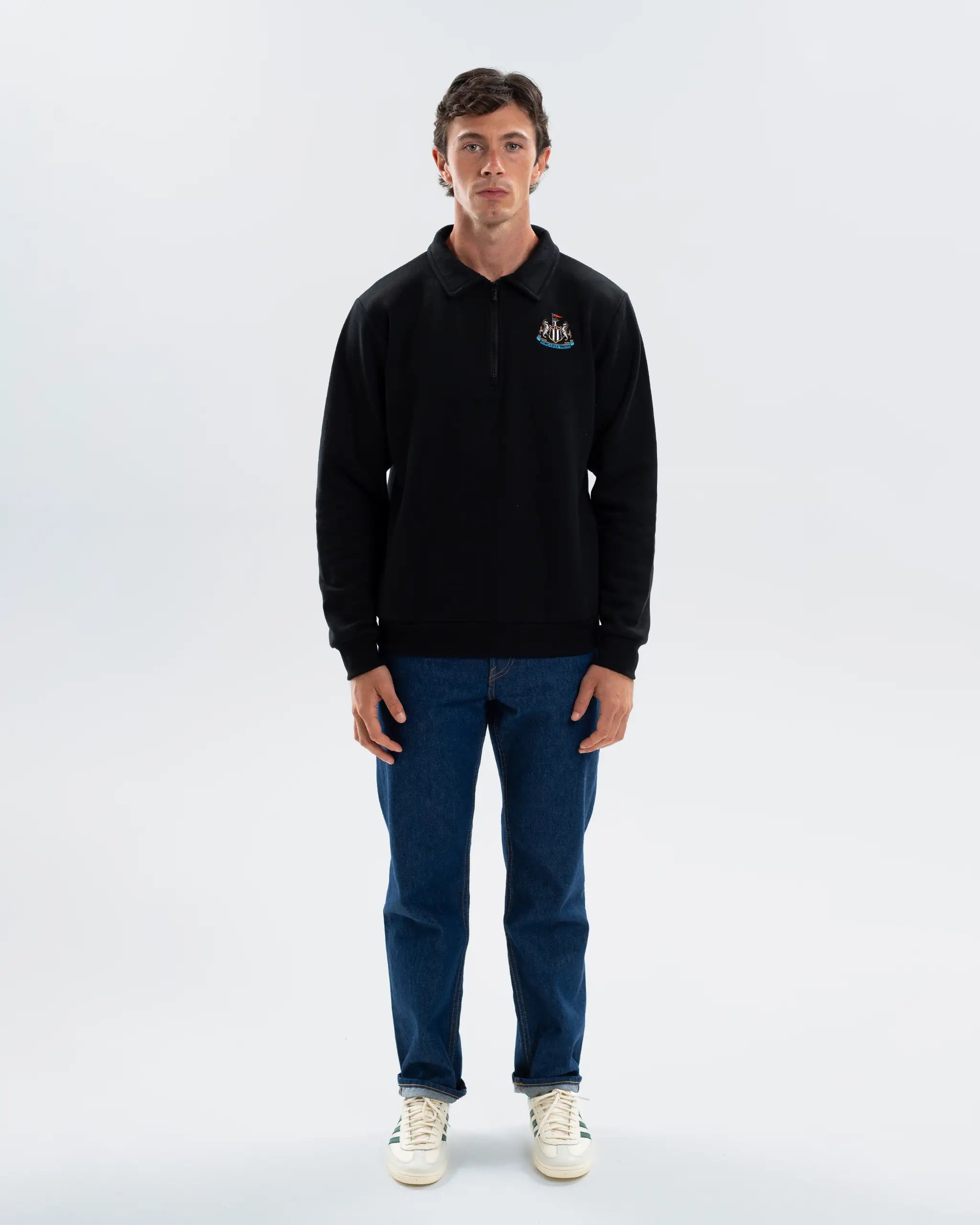 Мужской свитер Newcastle United Essentials Range Black 1/4 Zip