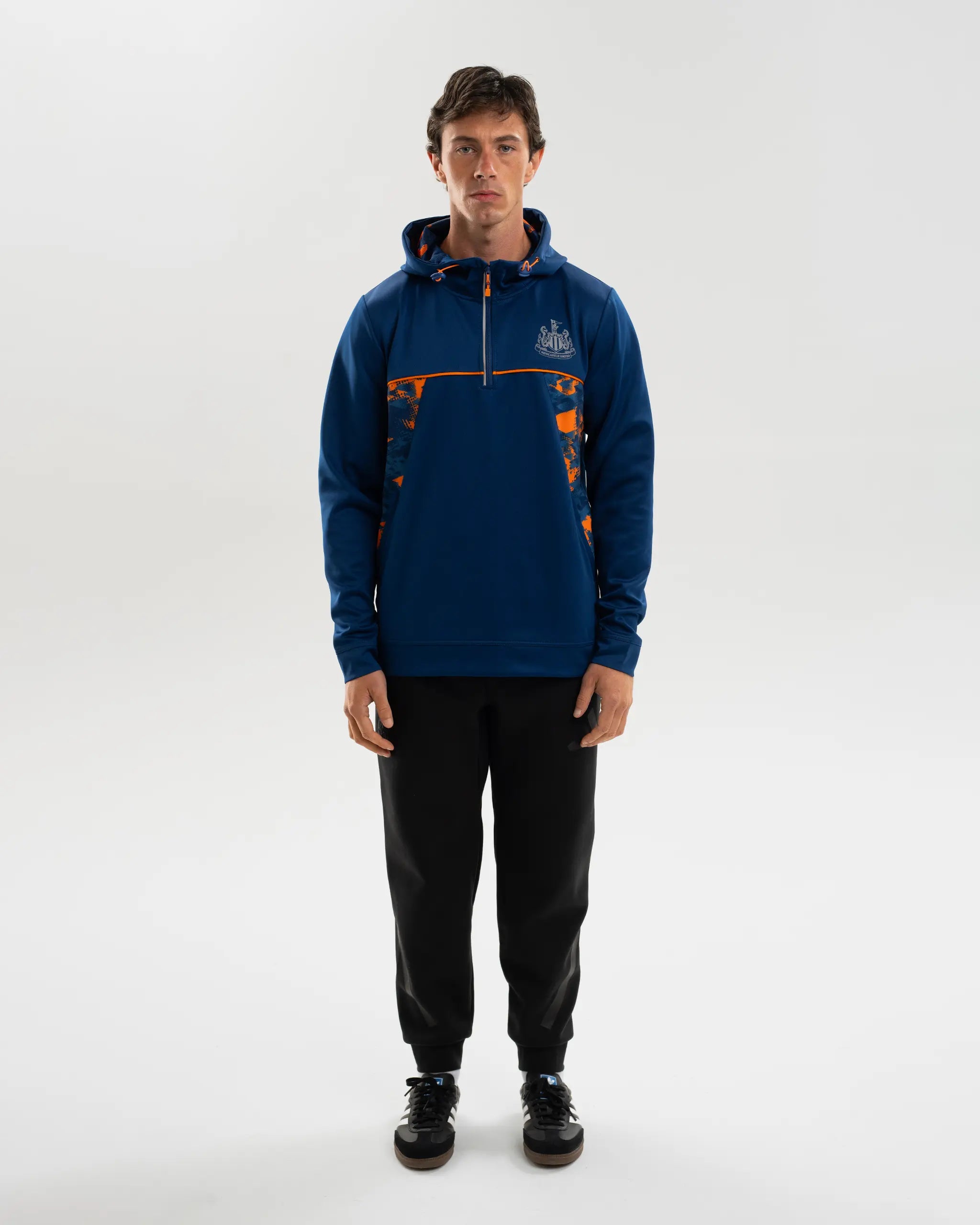 Мужское худи Newcastle United Navy & Orange Panel