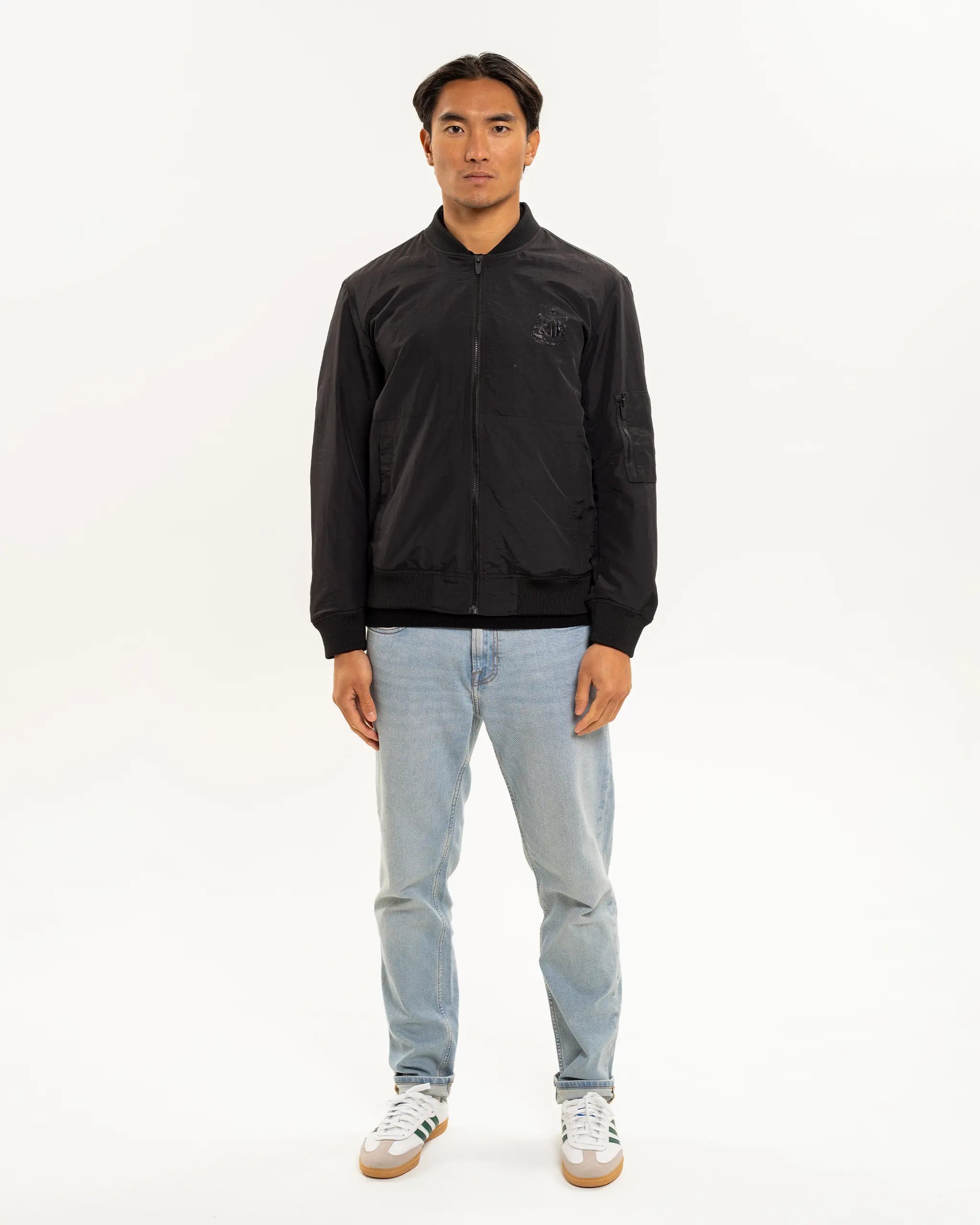 Мужской бомбер Newcastle United Black Nylon