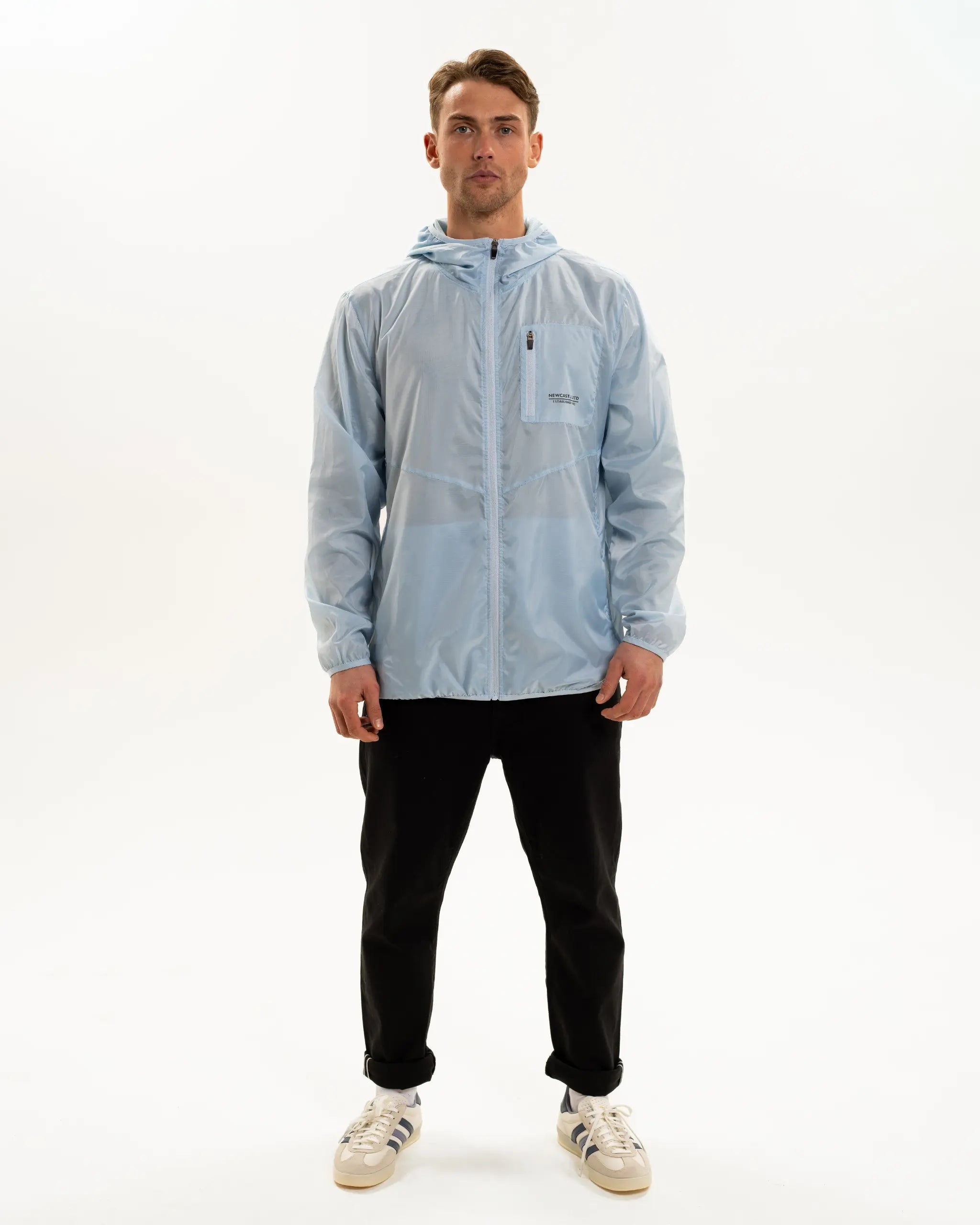 Мужская куртка с капюшоном Newcastle United Lightweight Light Blue