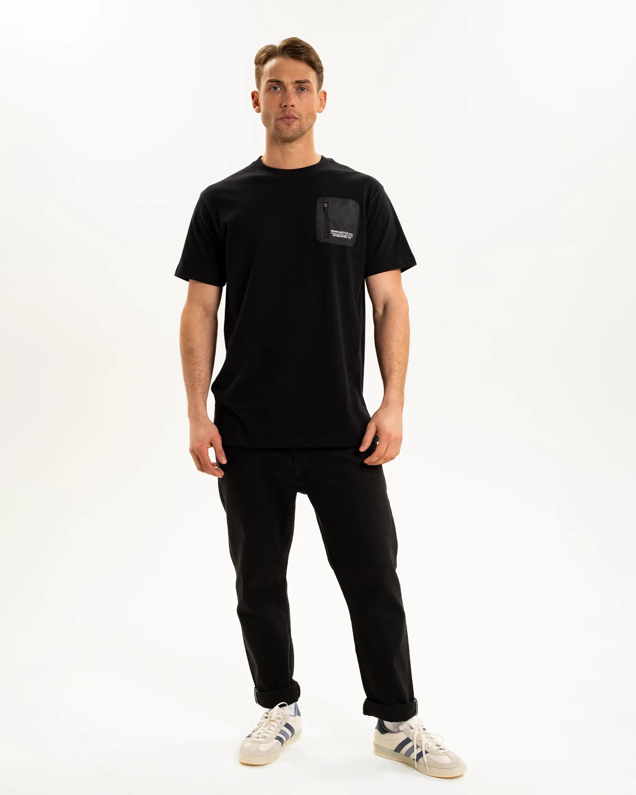 Мужская футболка Newcastle United Black Pocket Detailed