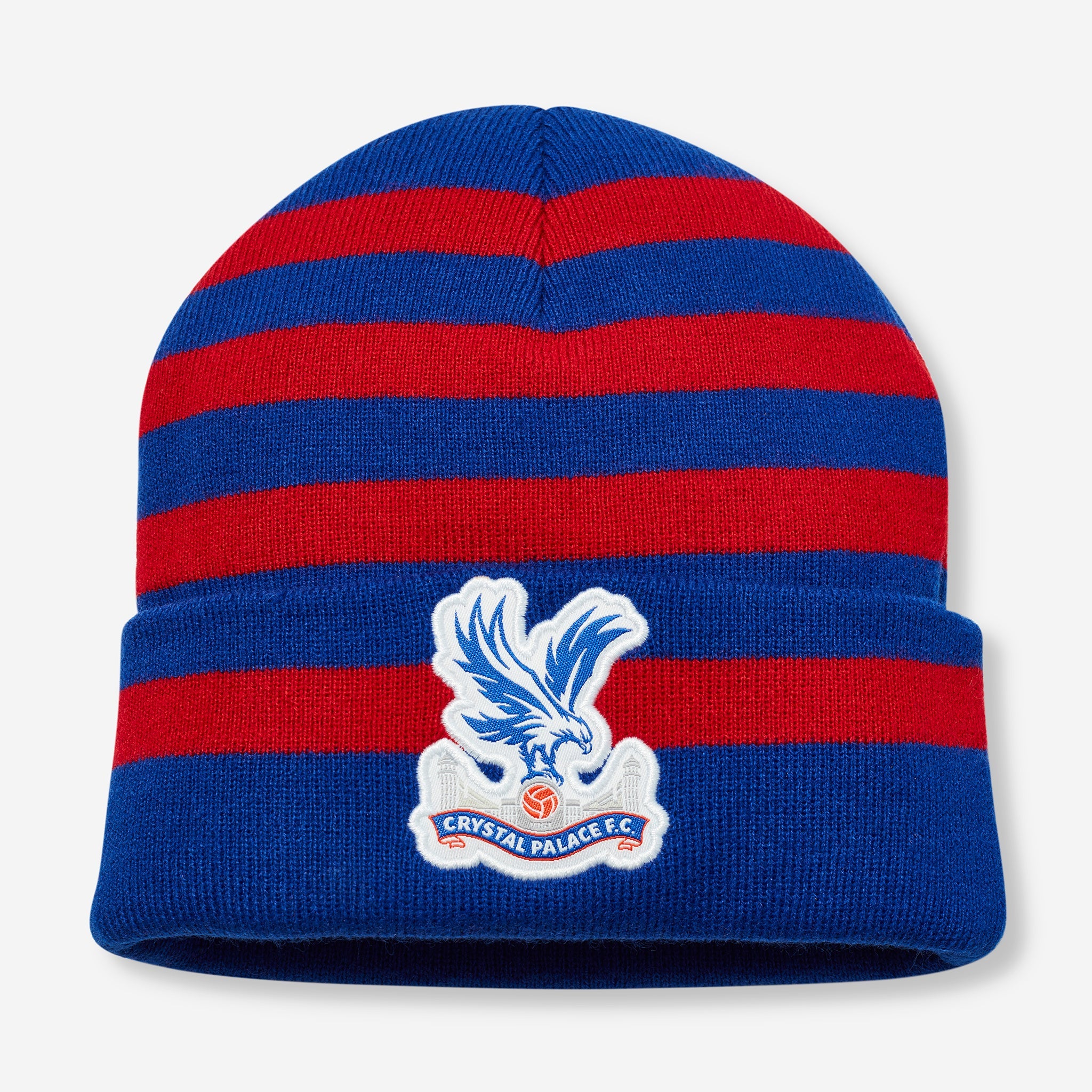 Crystal Palace Logo Cuff Striped Beanie Red/Blue