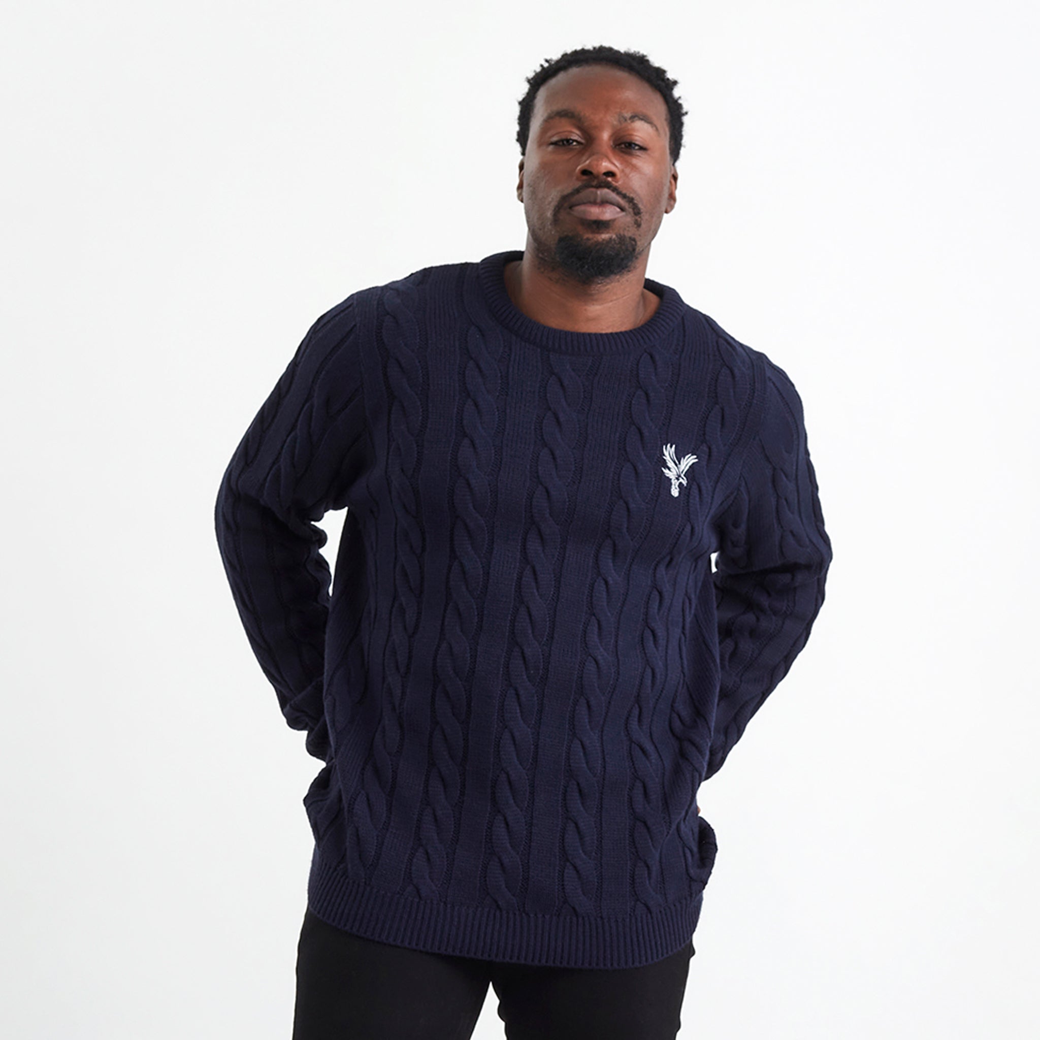 Свитер Crystal Palace Eagle Cable Knit Crew Neck Navy
