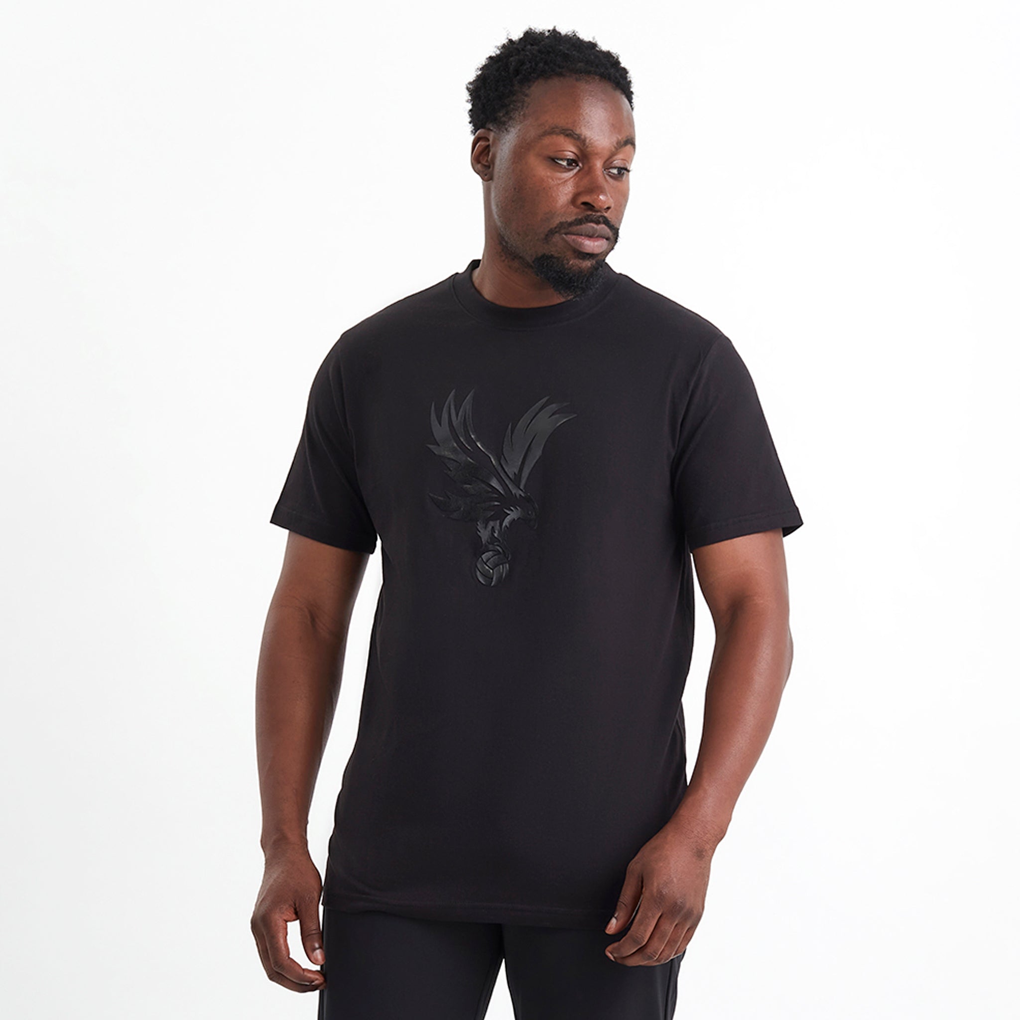 Crystal Palace Logo Raised Rubber T-Shirt Black