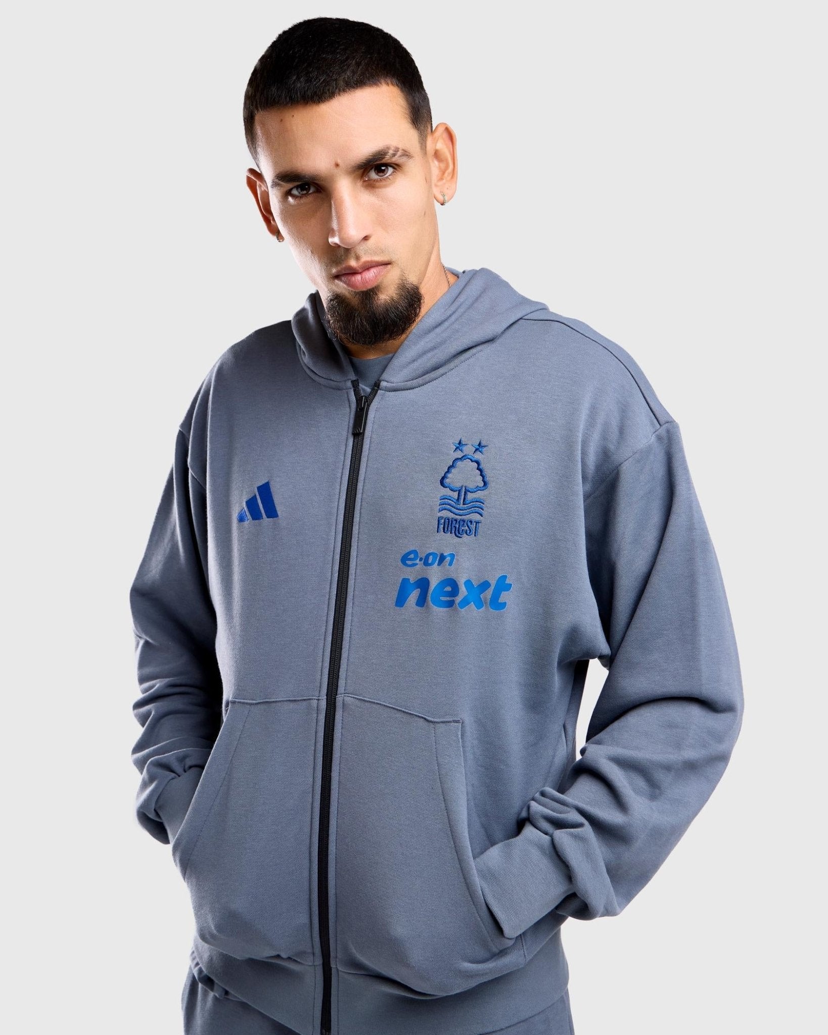 Худи на молнии Nottingham Forest NFFC 26/27 Grey Coaches Leisure
