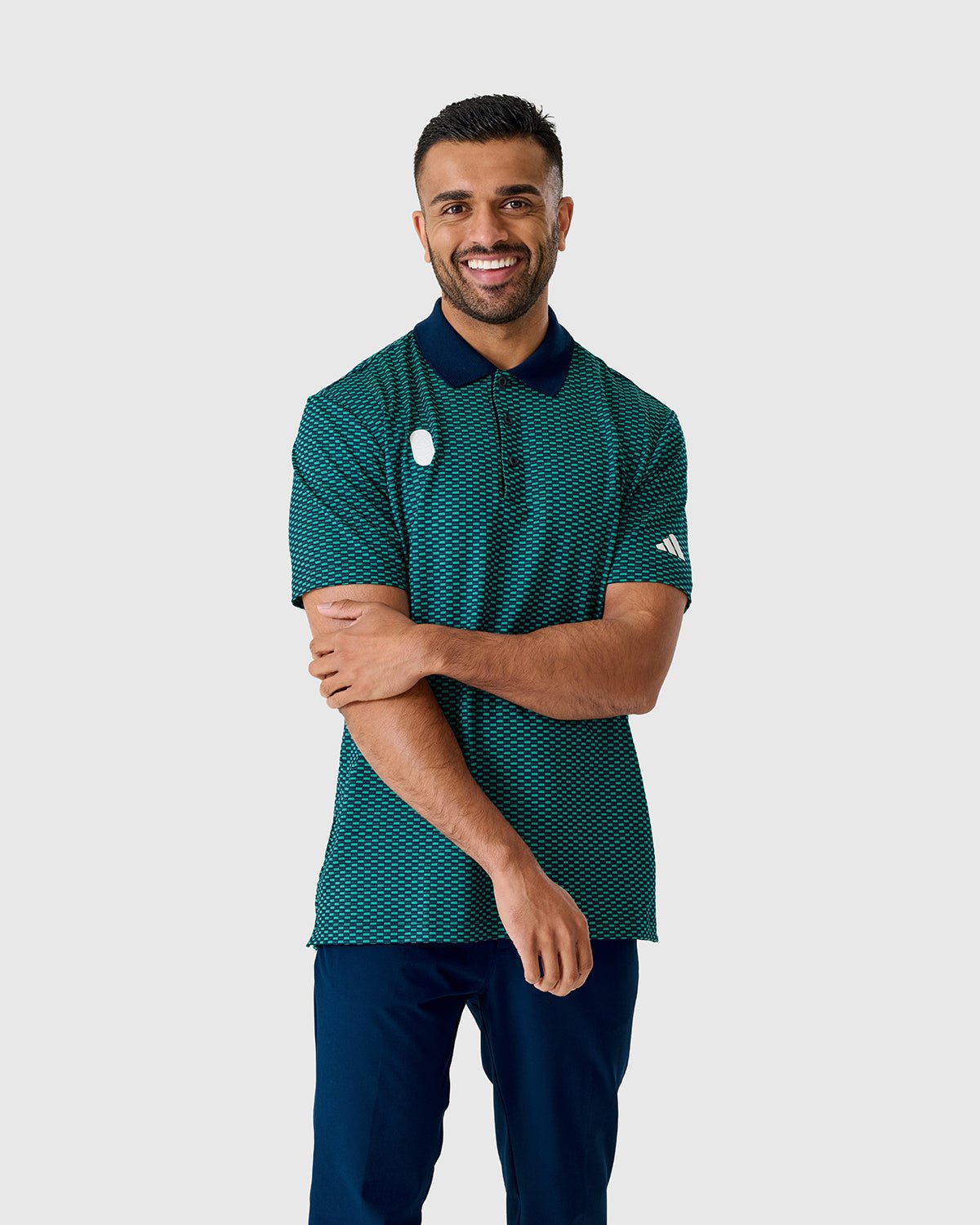 Поло Nottingham Forest NFFC Adidas Golf BTC Teal Textured