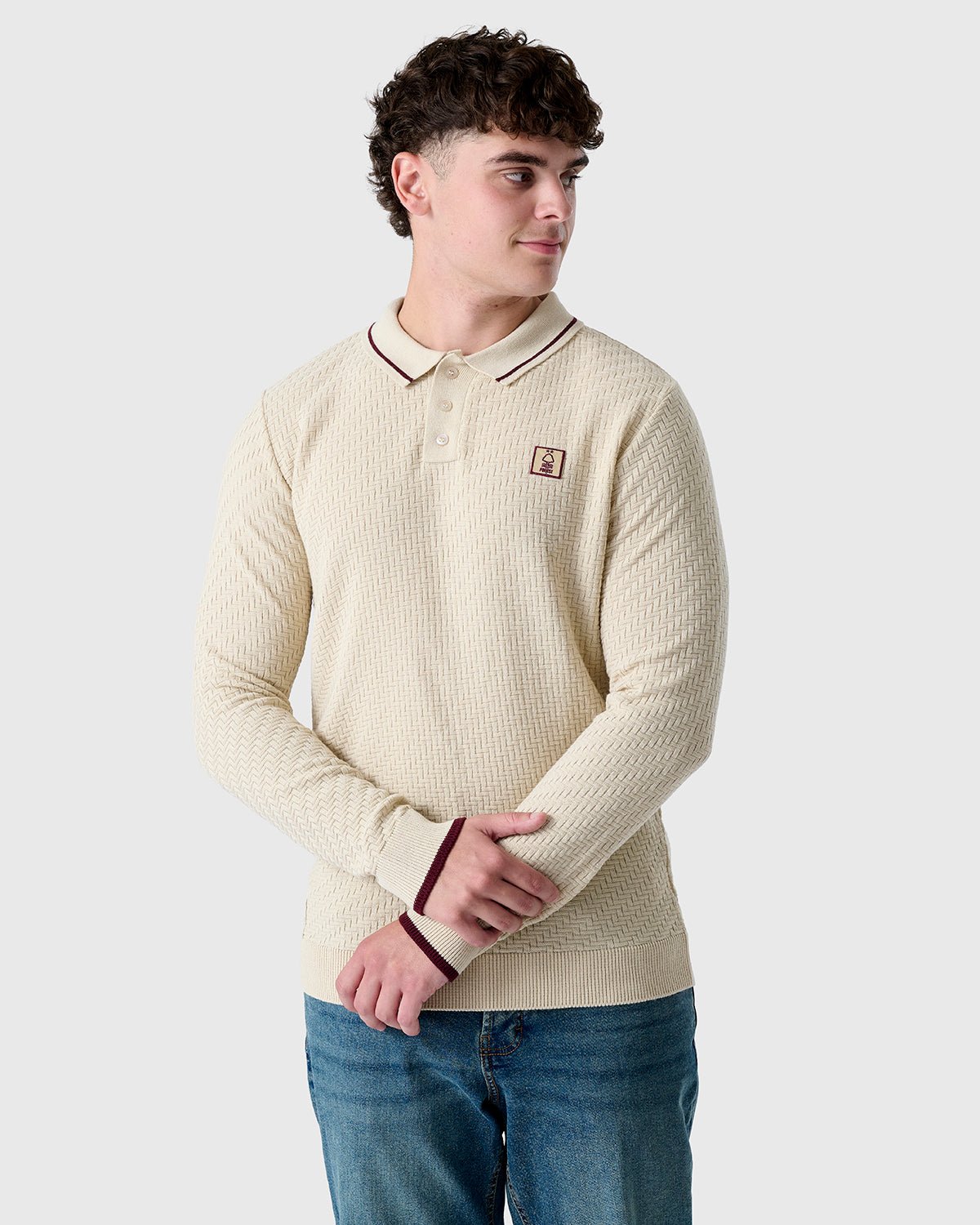 Поло с длинным рукавом Nottingham Forest NFFC Flagstone Knit