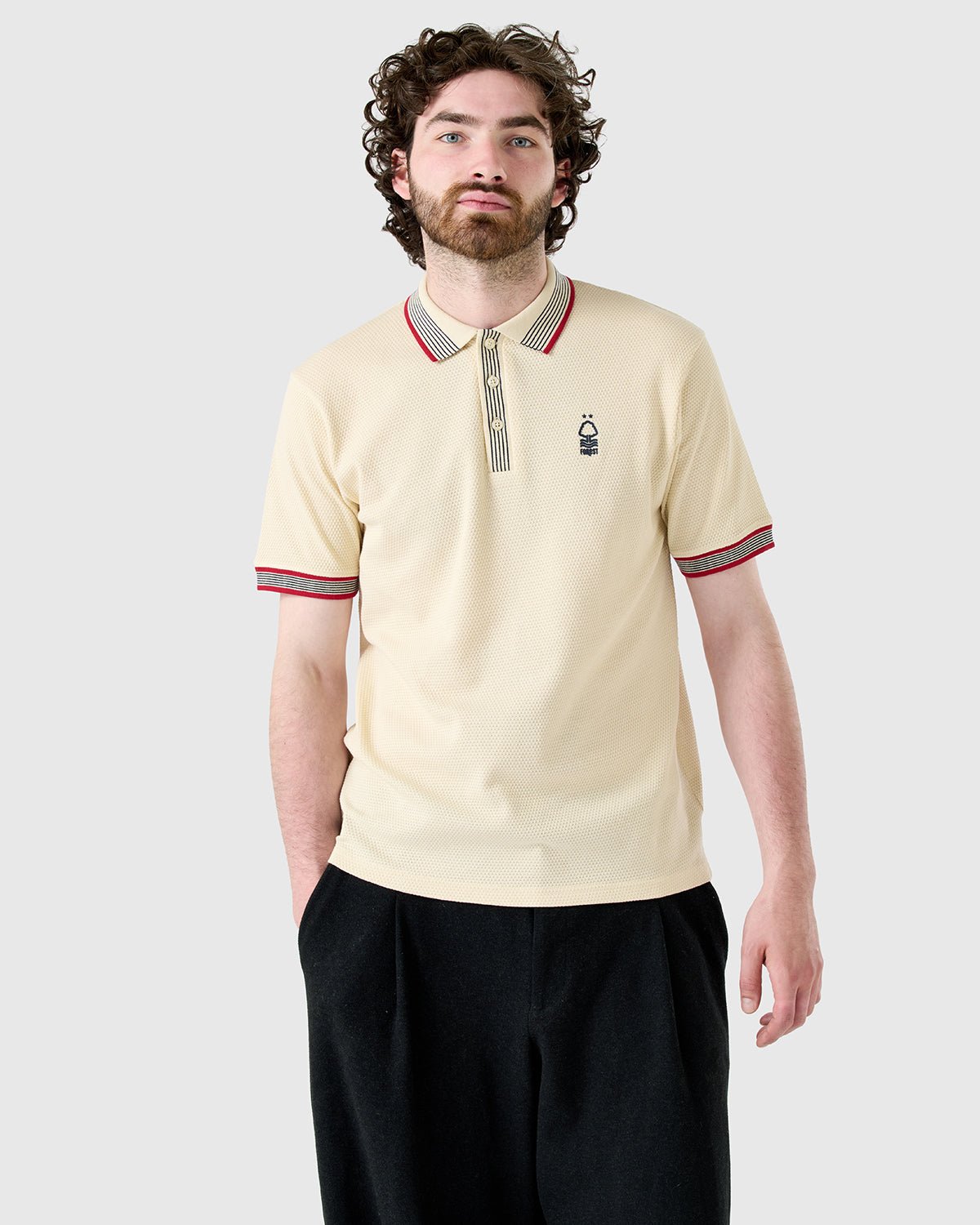 Поло Nottingham Forest NFFC Heritage Ecru Bubble Knit