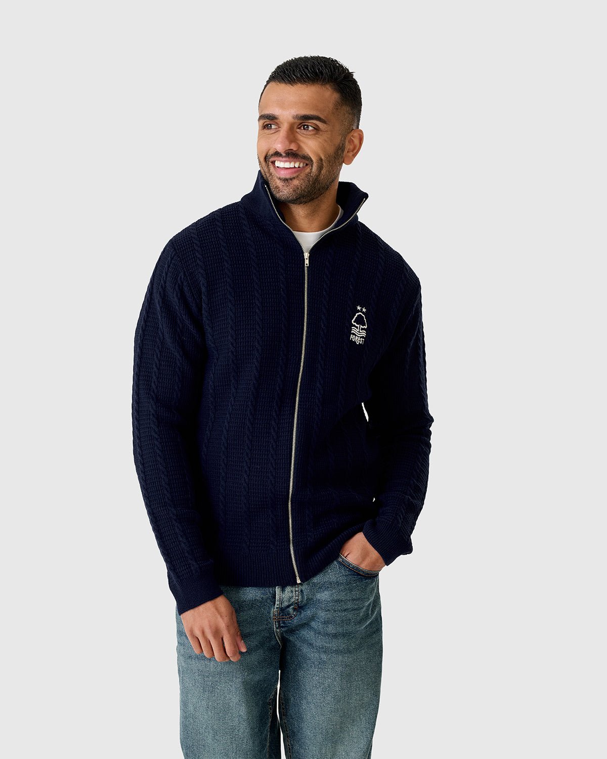 Футболка Nottingham Forest NFFC Navy Cable Knit Full Zip