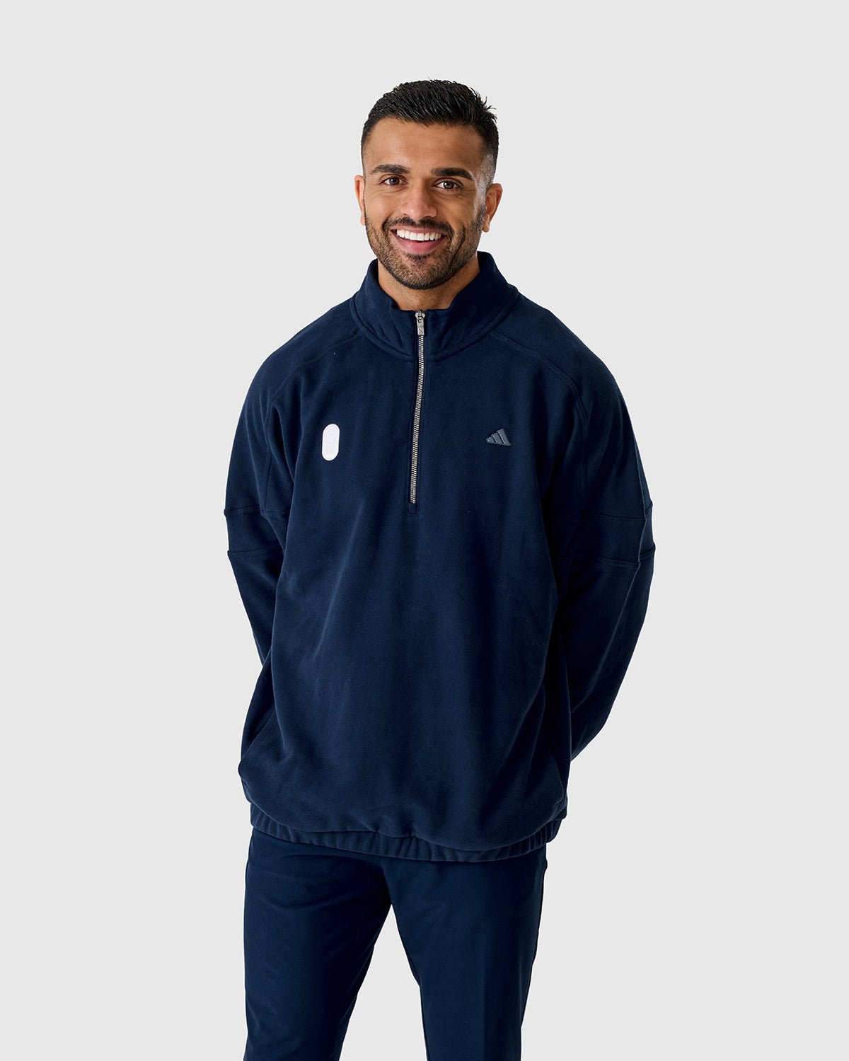 Футболка Nottingham Forest NFFC Adidas Golf Go-To Navy Hybrid 1/4