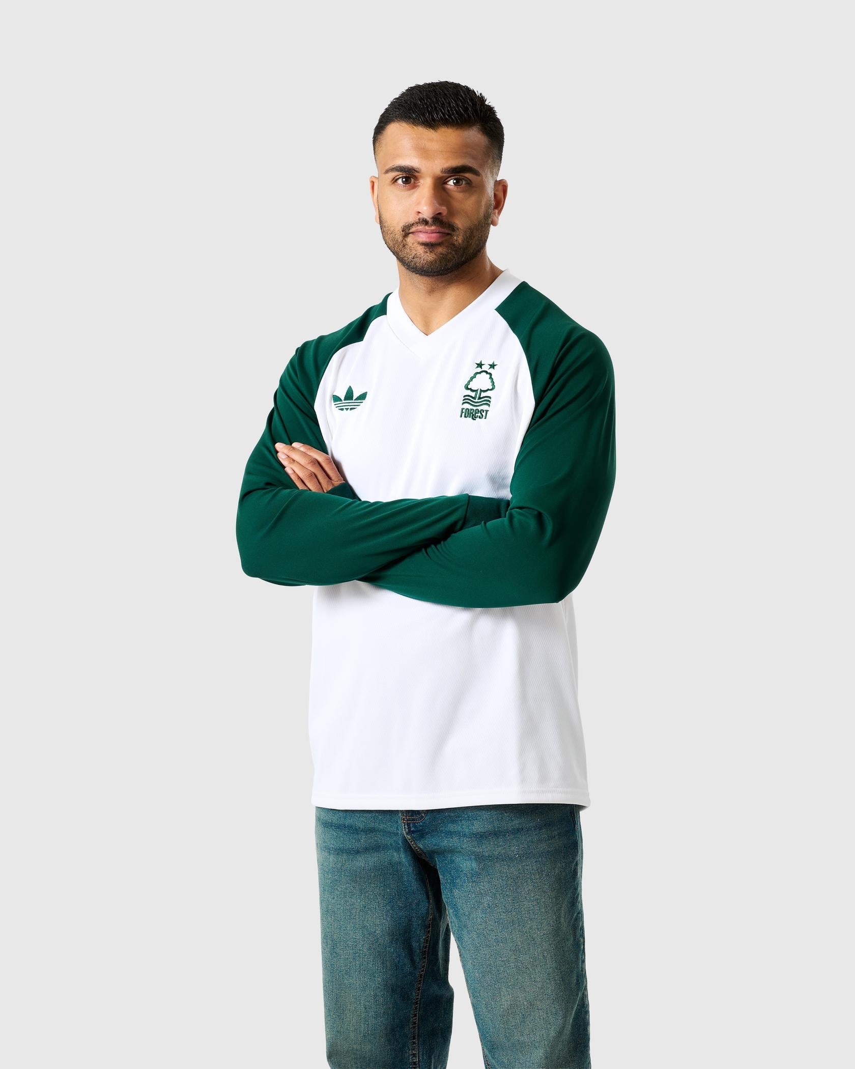 Джерси с длинным рукавом Nottingham Forest NFFC 26/27 adidas Originals Green & White