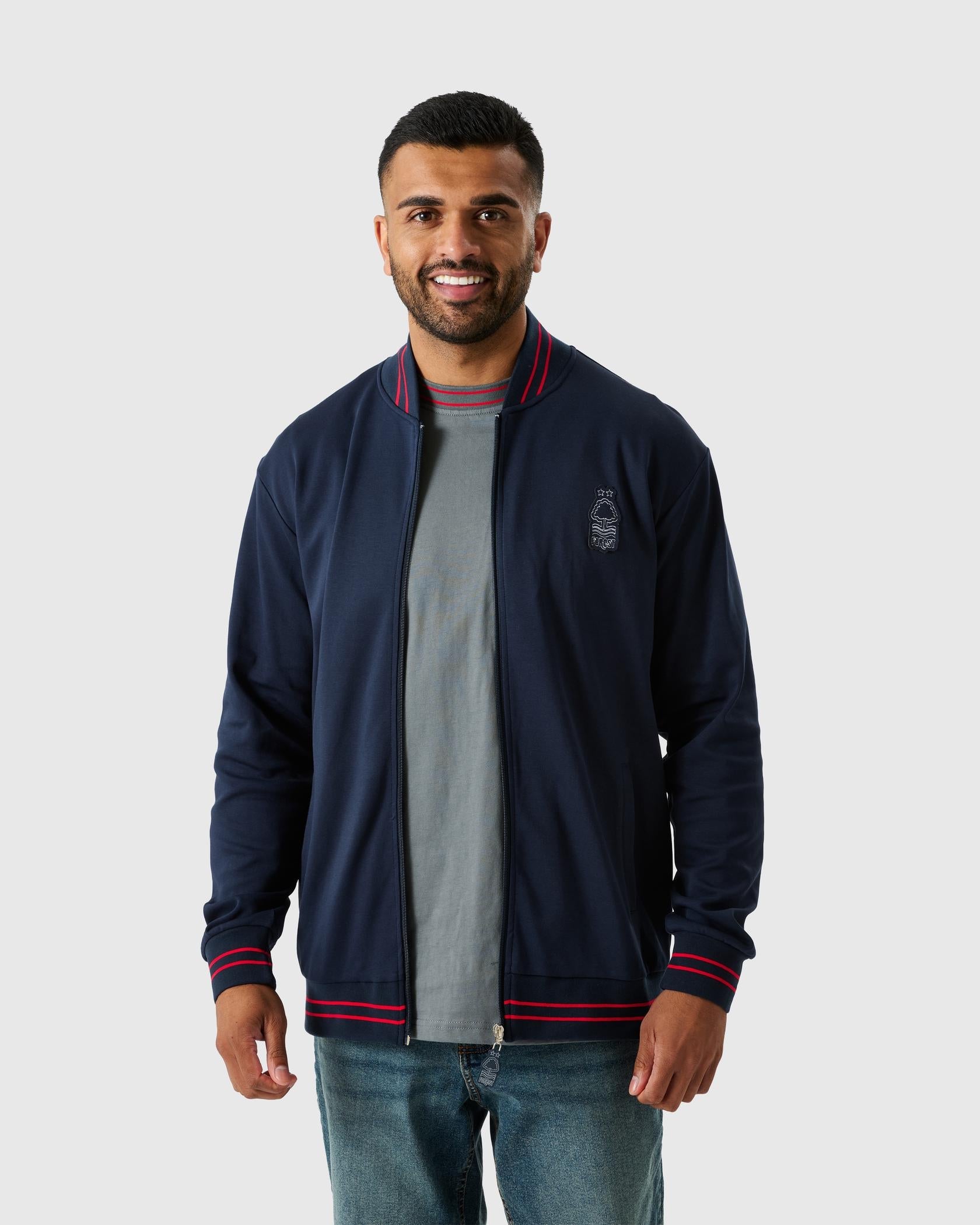 Куртка на молнии Nottingham Forest NFFC Navy Outline