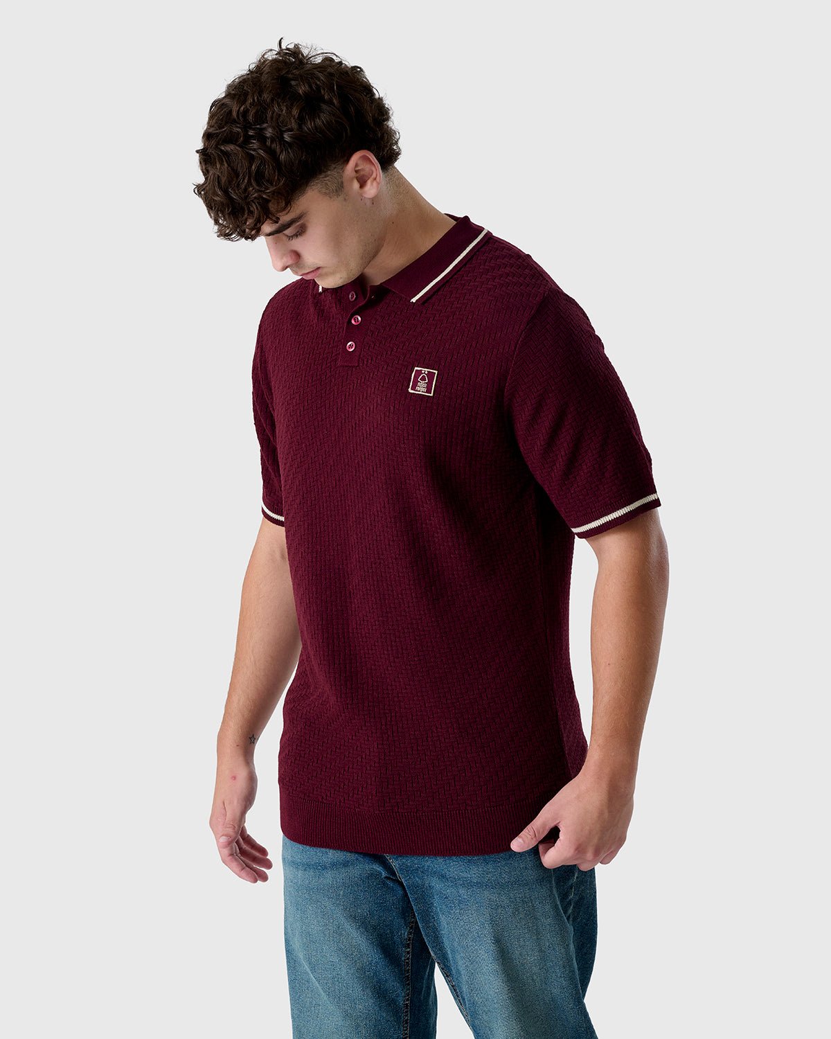 Поло Nottingham Forest NFFC Burgundy Knit