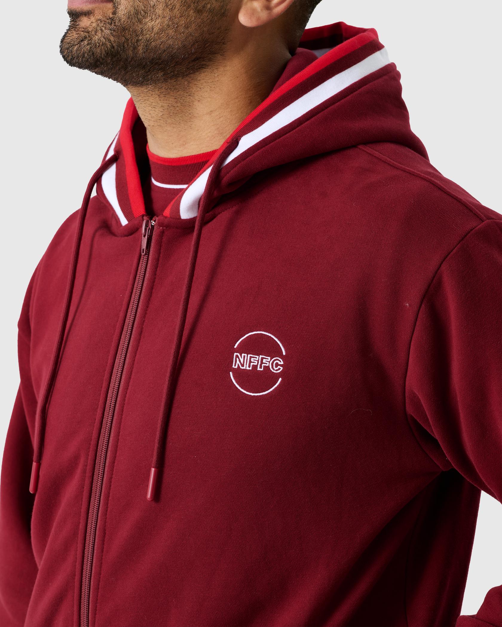 Худи на молнии Nottingham Forest NFFC Old School Burgundy