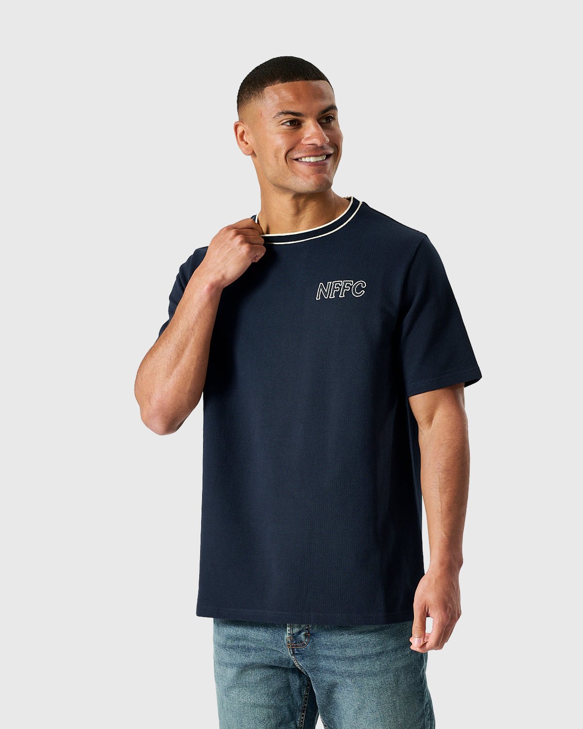 Футболка Nottingham Forest NFFC Embroidery Navy Waffle Knit