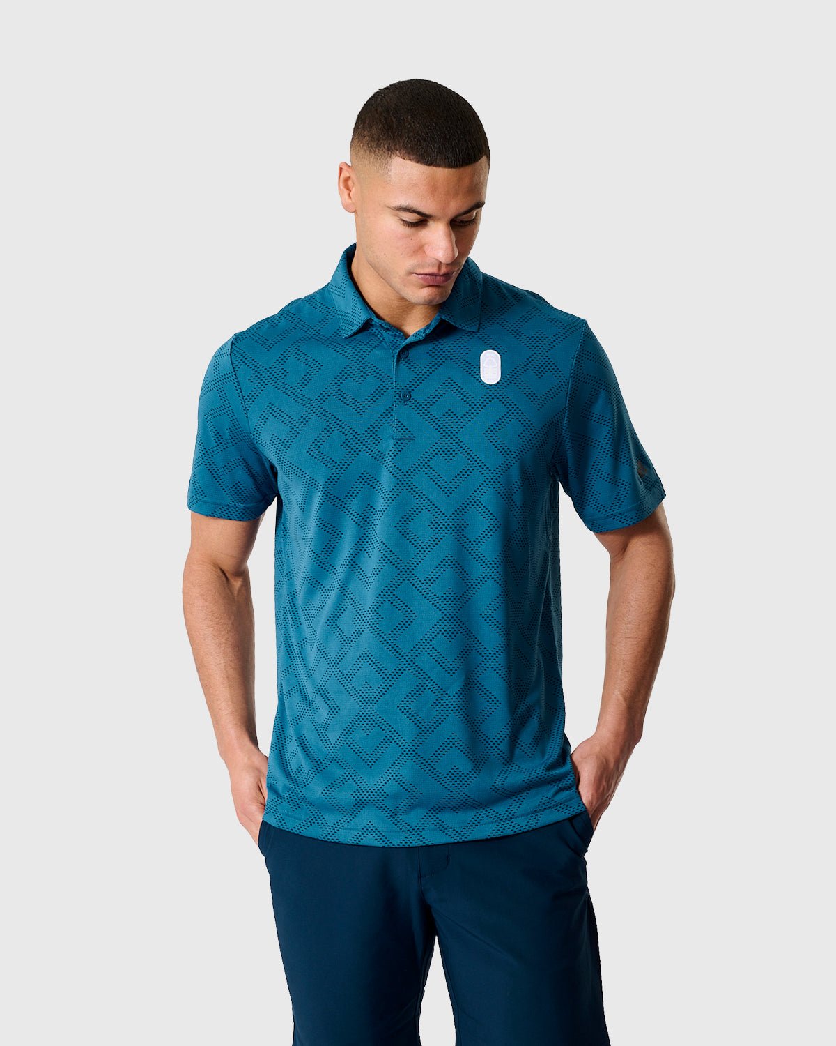 Поло Nottingham Forest NFFC Adidas Golf Ultimate365 Jacquard Navy