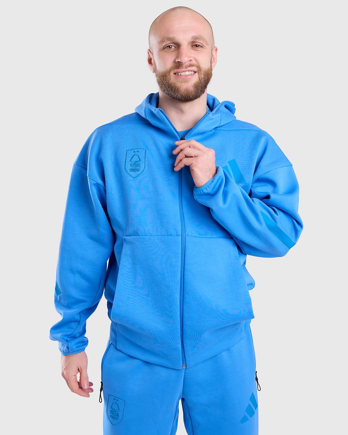 Худи на молнии Nottingham Forest NFFC adidas Ray-Blue ZNE