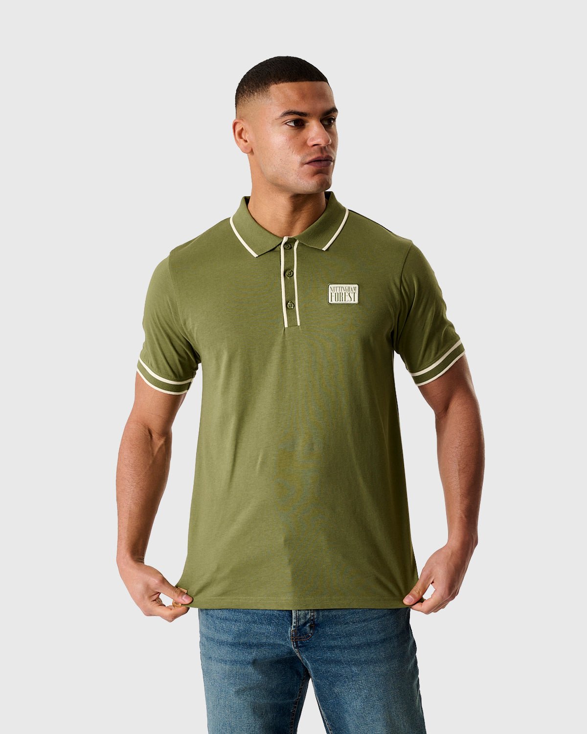 Поло Nottingham Forest NFFC Khaki Classic Tipped