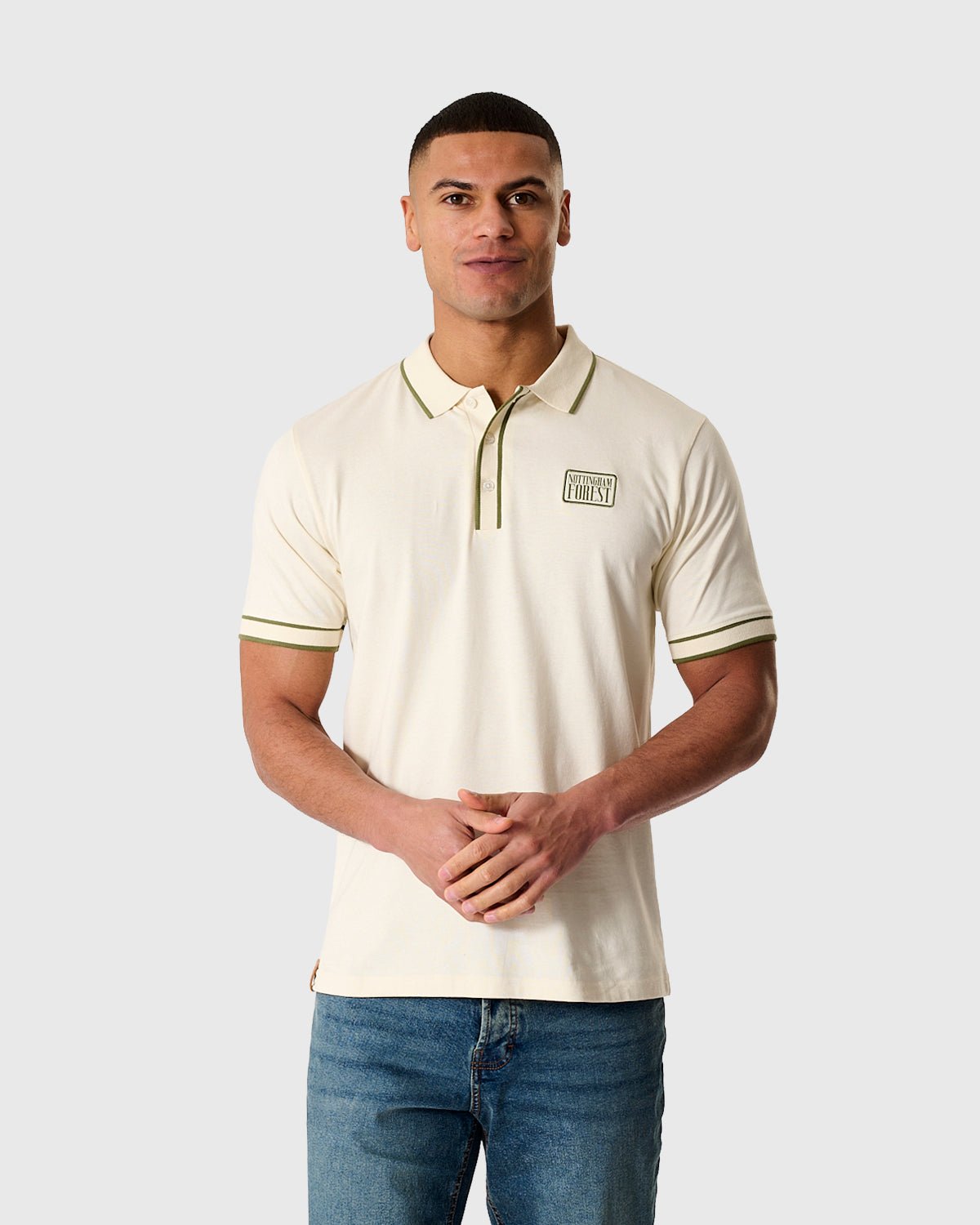 Поло Nottingham Forest NFFC Khaki Classic Ecru Tipped