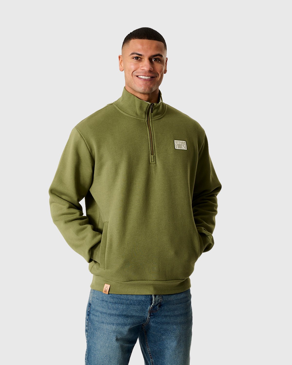Футболка Nottingham Forest NFFC Khaki Classic 1/4 Zip