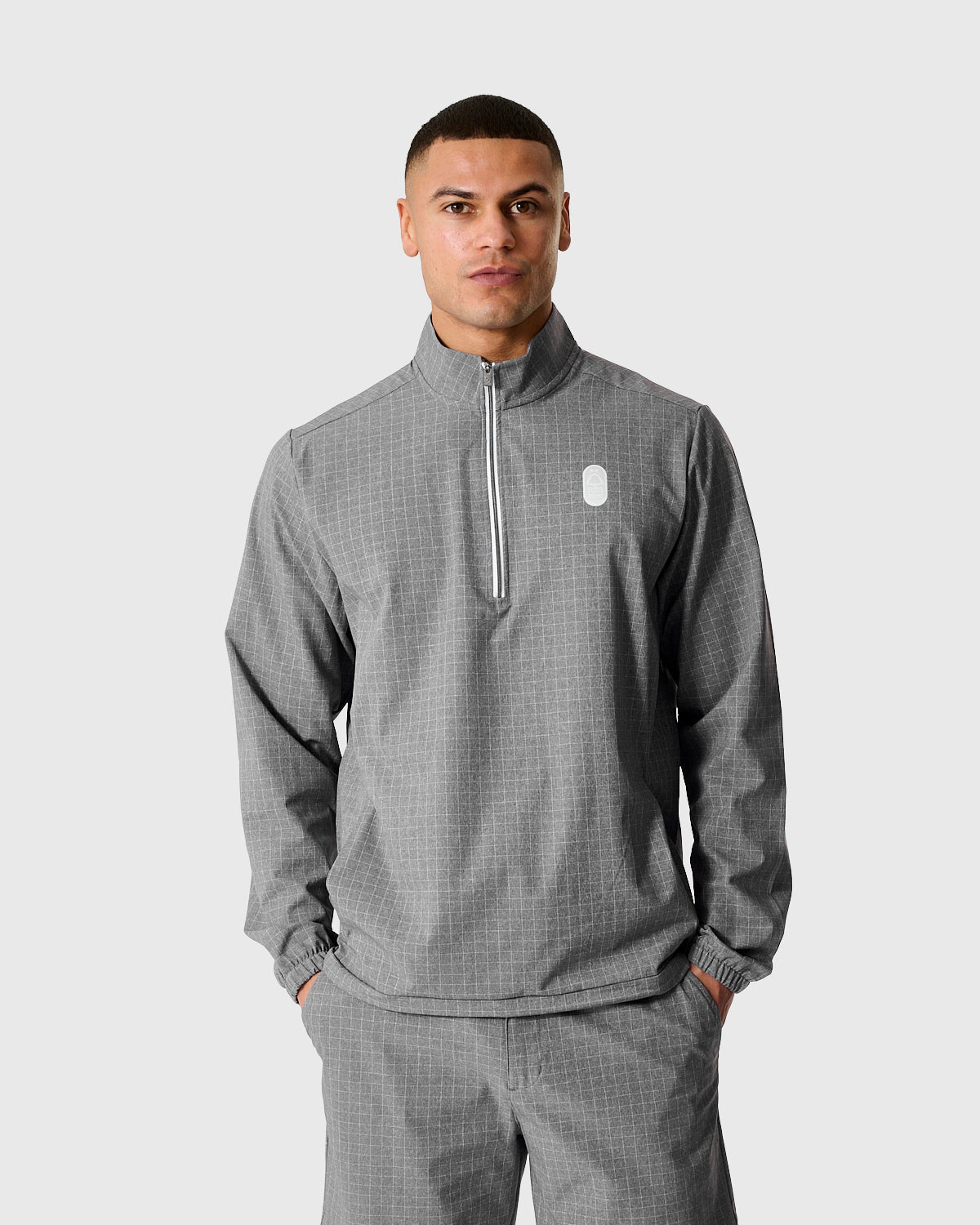 Футболка Nottingham Forest NFFC Adidas Golf Ultimate365 Grey Woven 1/4 Zip